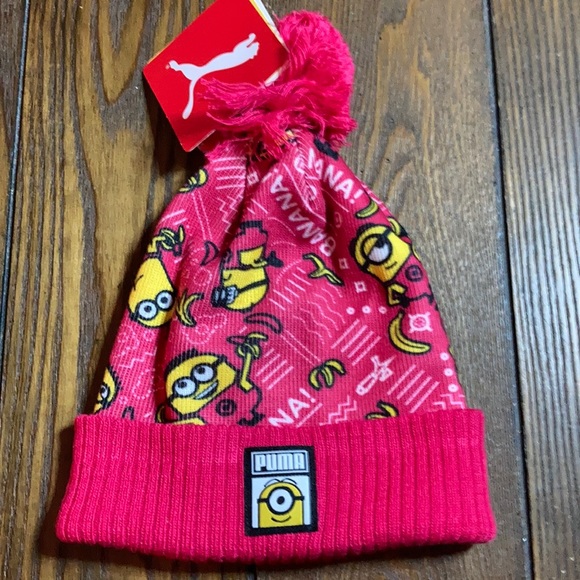 BNWT Puma Pink Minion Chile Childrens Hat - Picture 3 of 6